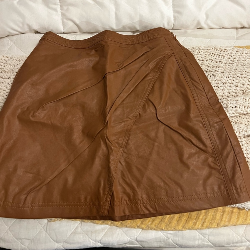 Free people leather skirt